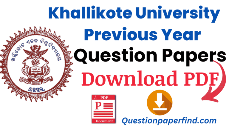 Khallikote University Previous Year Question Papers