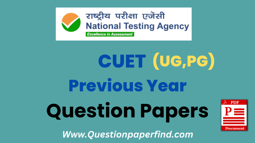 CUET Previous Year Question Papers With Solutions (2024-2020 ...