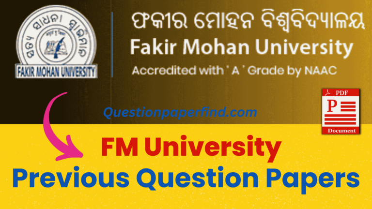 FM University Previous Year Question Papers