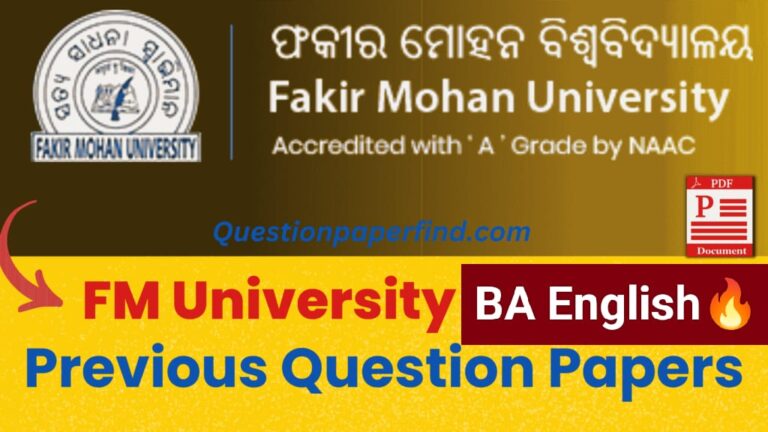 FM University BA English Previous Year