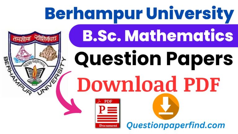 Berhampur University B.Sc. Mathematics Previous Year Question Papers