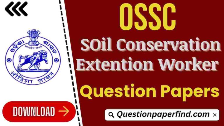 OSSC SCEW Previous Year Question Papers