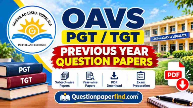 OAV PGT/TGT Previous Year Question Papers